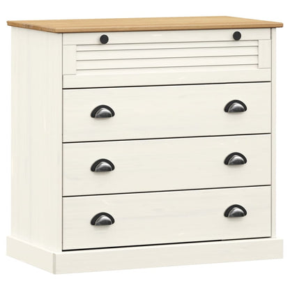 Hoge Kast Vigo 80X40X176 Cm Massief Grenenhout Wit
