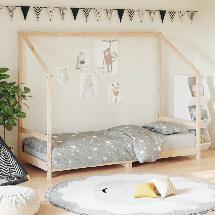Kinderbedframe 80X200 Cm Massief Grenenhout