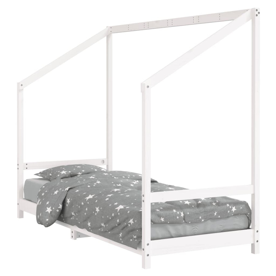 Kinderbedframe 80X200 Cm Massief Grenenhout Wit