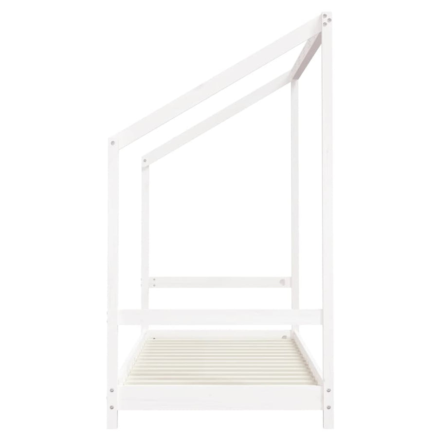 Kinderbedframe 80X200 Cm Massief Grenenhout Wit