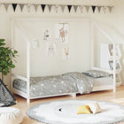 Kinderbedframe 80x200 cm massief grenenhout wit
