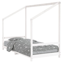 Kinderbedframe 90X200 Cm Massief Grenenhout Wit