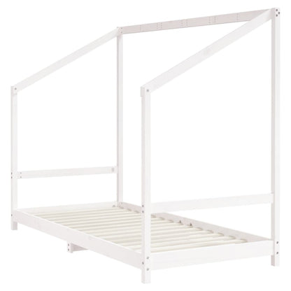 Kinderbedframe 90X200 Cm Massief Grenenhout Wit