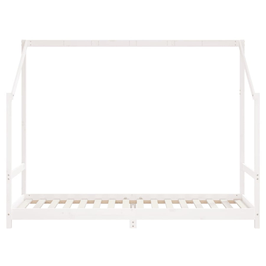 Kinderbedframe 90X200 Cm Massief Grenenhout Wit