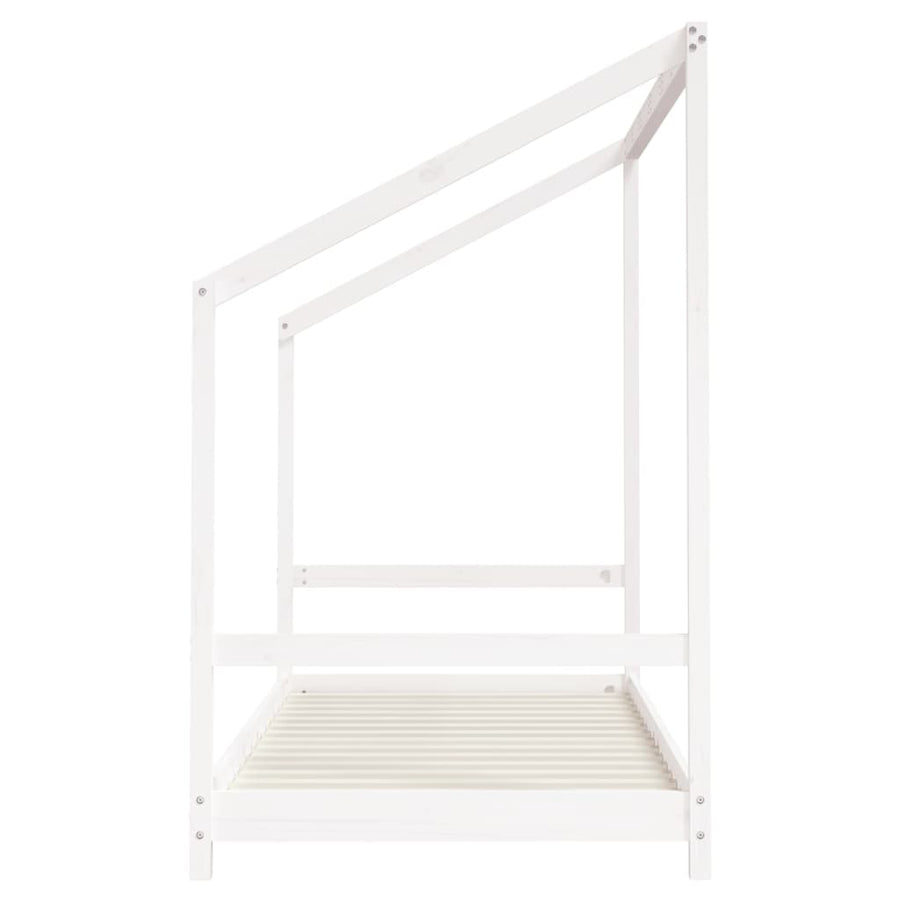 Kinderbedframe 90X200 Cm Massief Grenenhout Wit