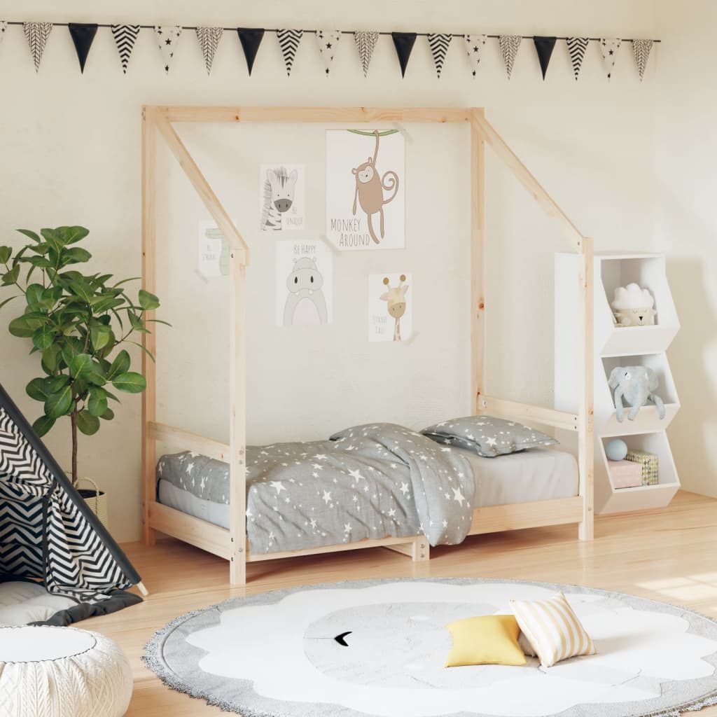 Kinderbedframe 70X140 Cm Massief Grenenhout