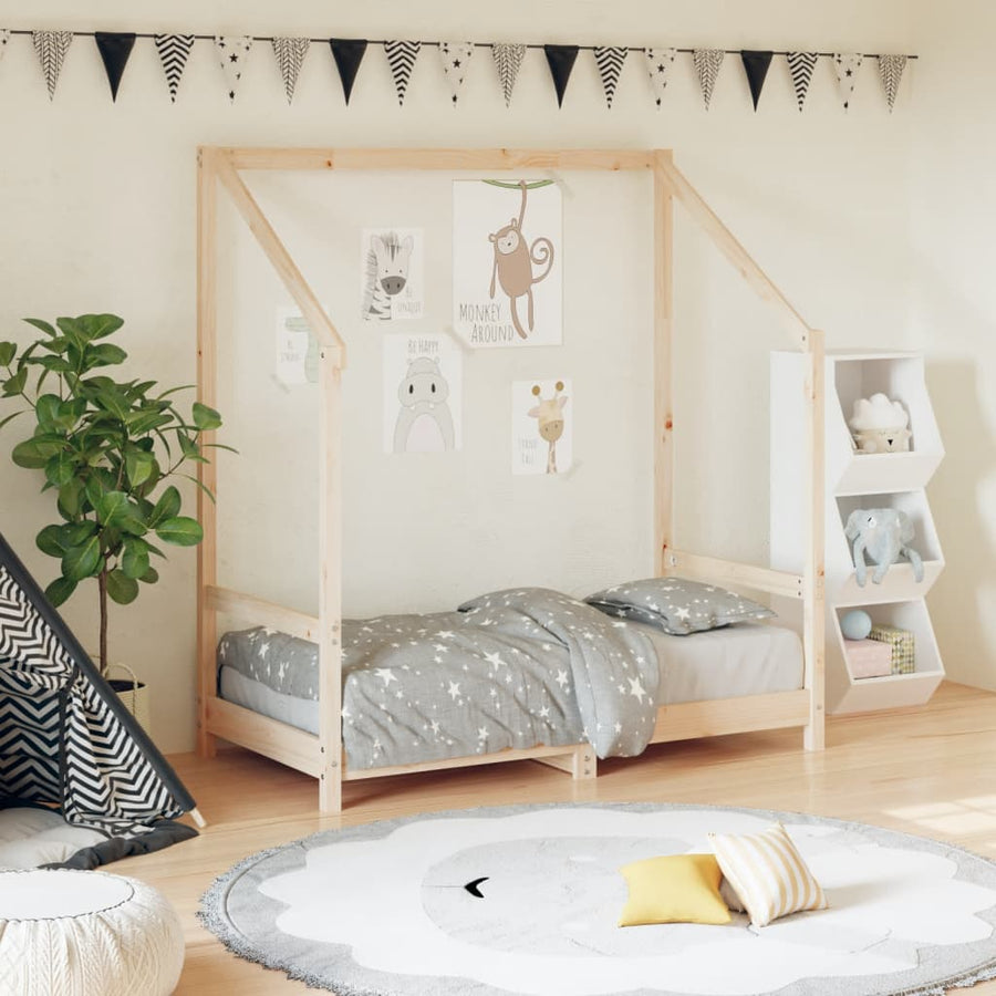 Kinderbedframe 70X140 Cm Massief Grenenhout