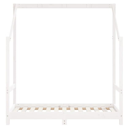 Kinderbedframe 70X140 Cm Massief Grenenhout Wit
