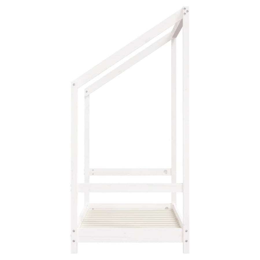 Kinderbedframe 70X140 Cm Massief Grenenhout Wit