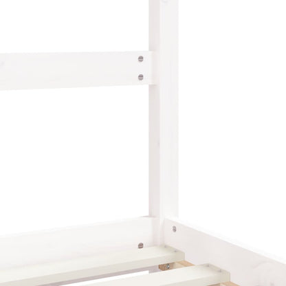 Kinderbedframe 70X140 Cm Massief Grenenhout Wit