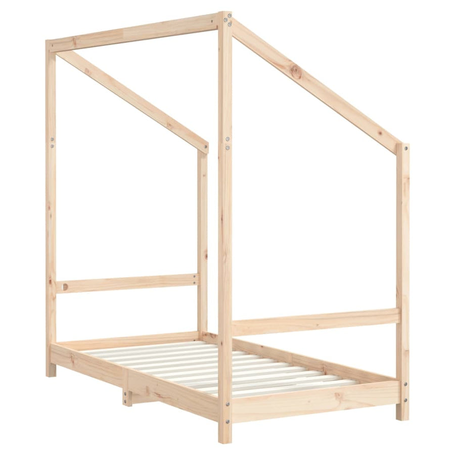 Kinderbedframe 80X160 Cm Massief Grenenhout