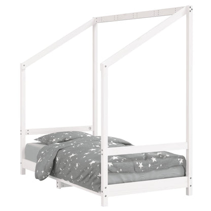 Kinderbedframe 80X160 Cm Massief Grenenhout Wit