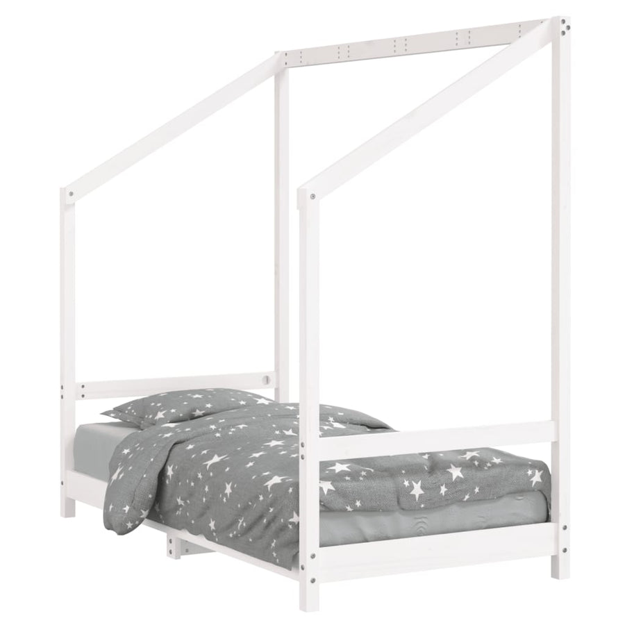 Kinderbedframe 80X160 Cm Massief Grenenhout Wit