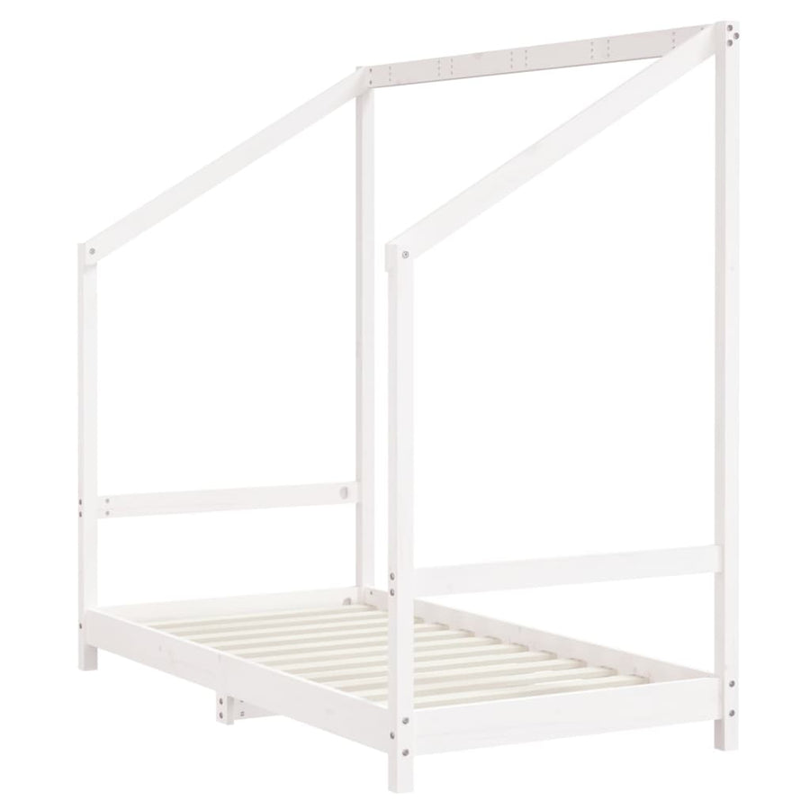 Kinderbedframe 80X160 Cm Massief Grenenhout Wit
