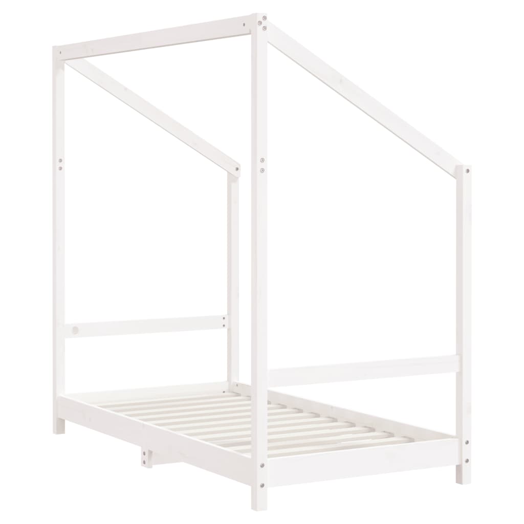 Kinderbedframe 80X160 Cm Massief Grenenhout Wit