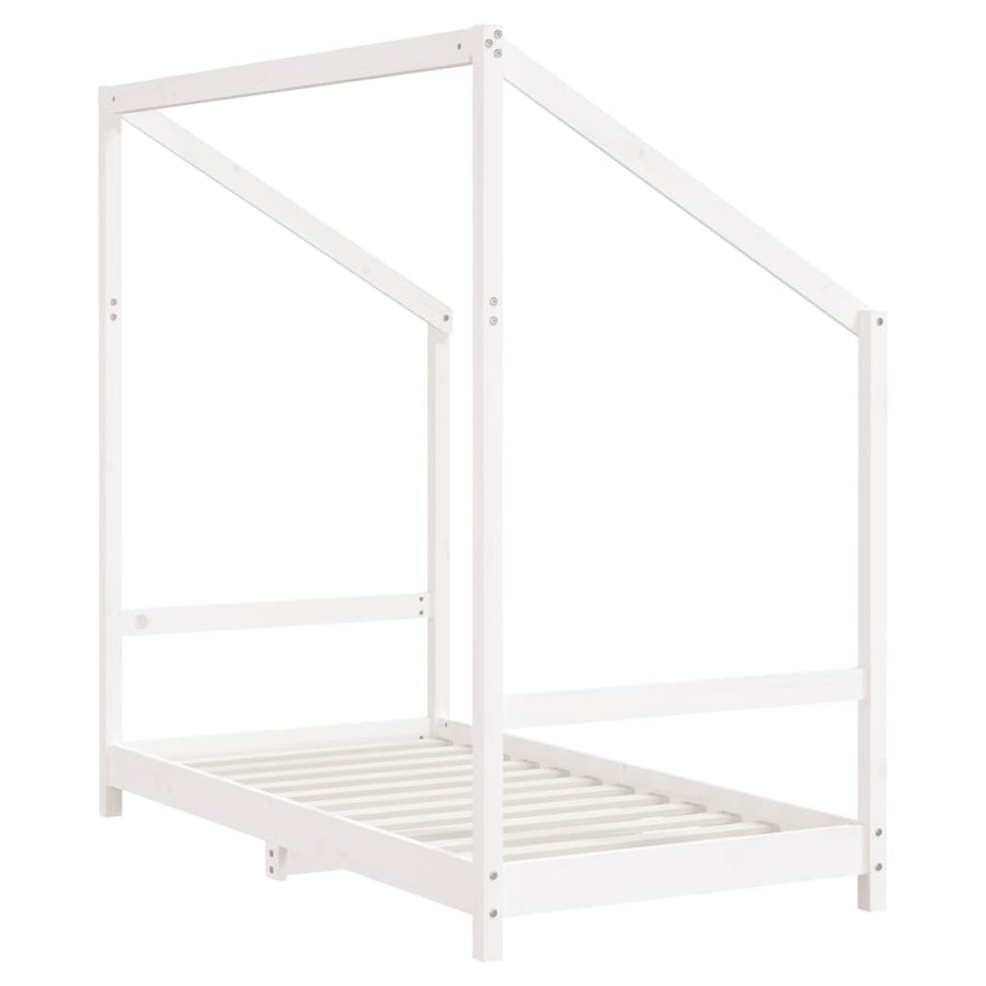 Kinderbedframe 80X160 Cm Massief Grenenhout Wit
