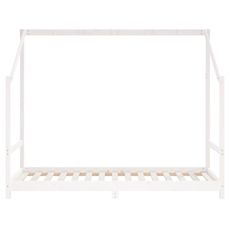 Kinderbedframe 90X190 Cm Massief Grenenhout Wit