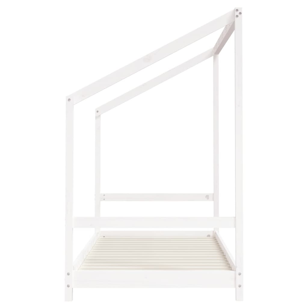Kinderbedframe 90X190 Cm Massief Grenenhout Wit