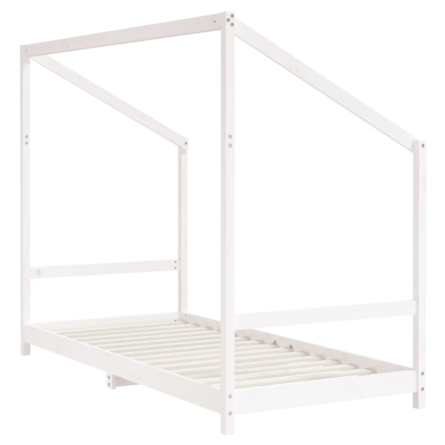 Kinderbedframe 90X190 Cm Massief Grenenhout Wit