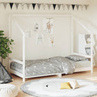 Kinderbedframe 90x190 cm massief grenenhout wit