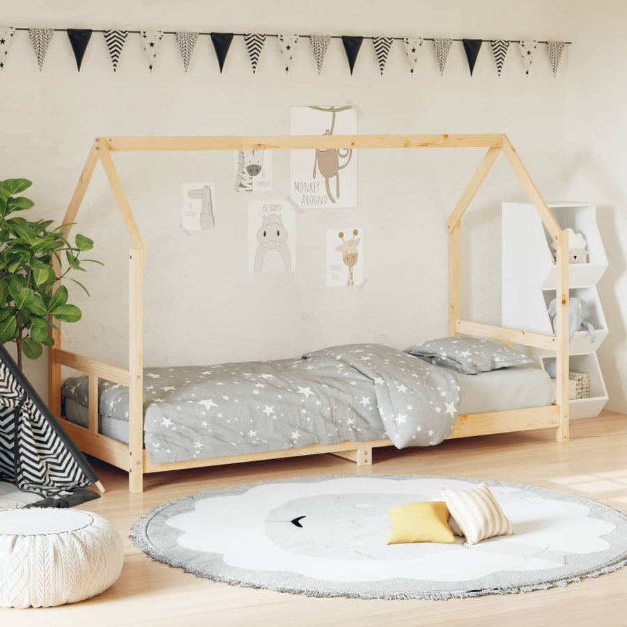Kinderbedframe 80X200 Cm Massief Grenenhout