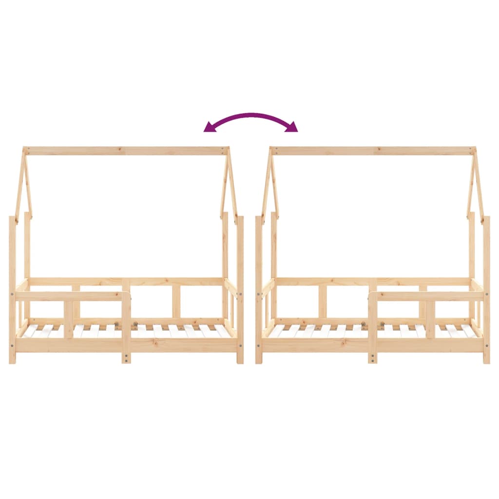Kinderbedframe 70X140 Cm Massief Grenenhout