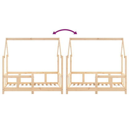 Kinderbedframe 70X140 Cm Massief Grenenhout