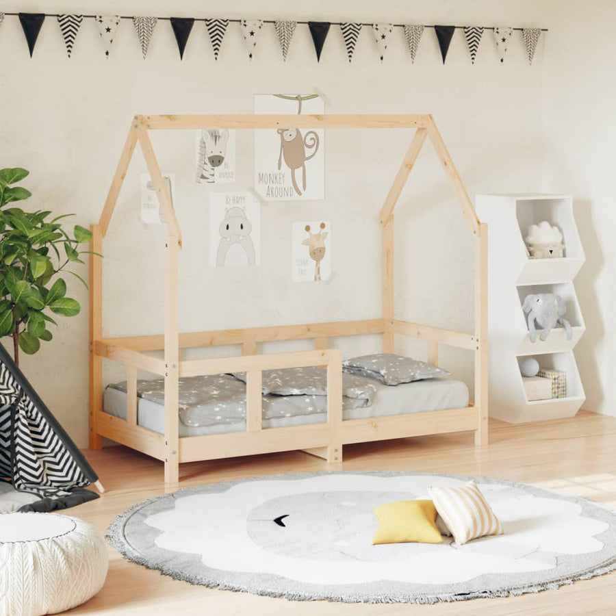 Kinderbedframe 70X140 Cm Massief Grenenhout