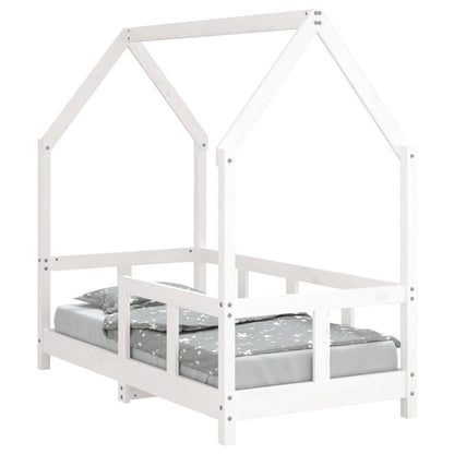 Kinderbedframe 70X140 Cm Massief Grenenhout Wit