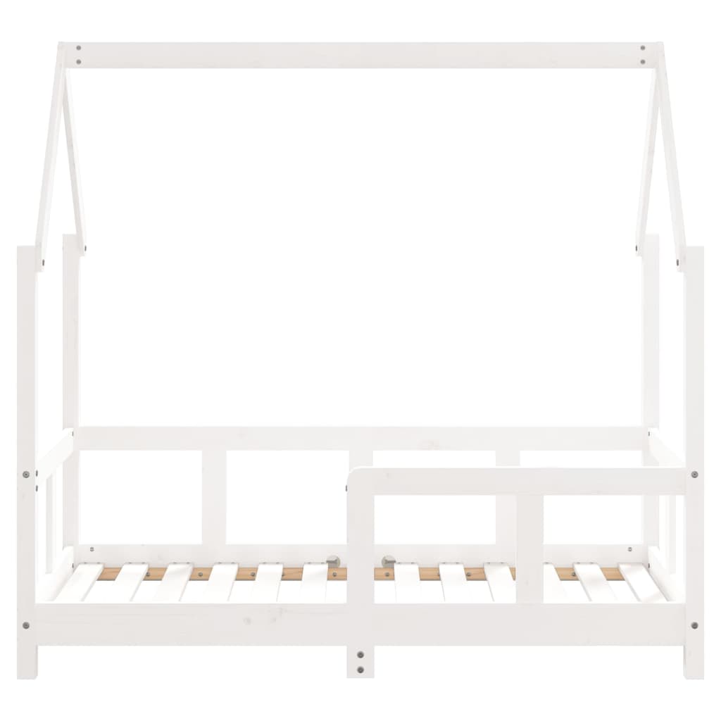 Kinderbedframe 70X140 Cm Massief Grenenhout Wit
