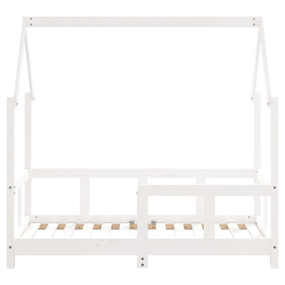 Kinderbedframe 70X140 Cm Massief Grenenhout Wit