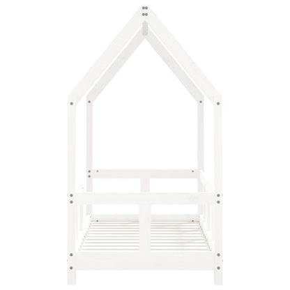 Kinderbedframe 70X140 Cm Massief Grenenhout Wit