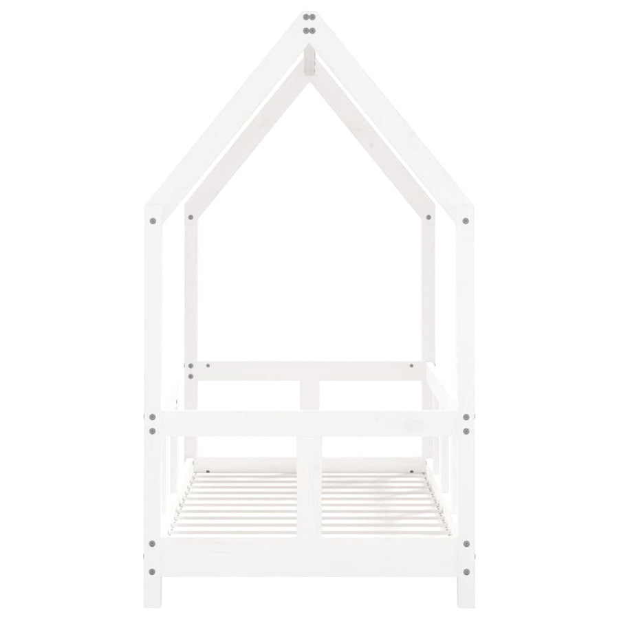 Kinderbedframe 70X140 Cm Massief Grenenhout Wit