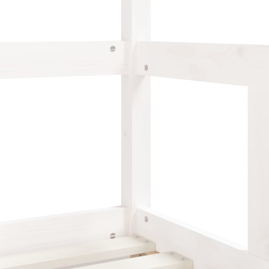 Kinderbedframe 70X140 Cm Massief Grenenhout Wit