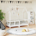 Kinderbedframe 70x140 cm massief grenenhout wit