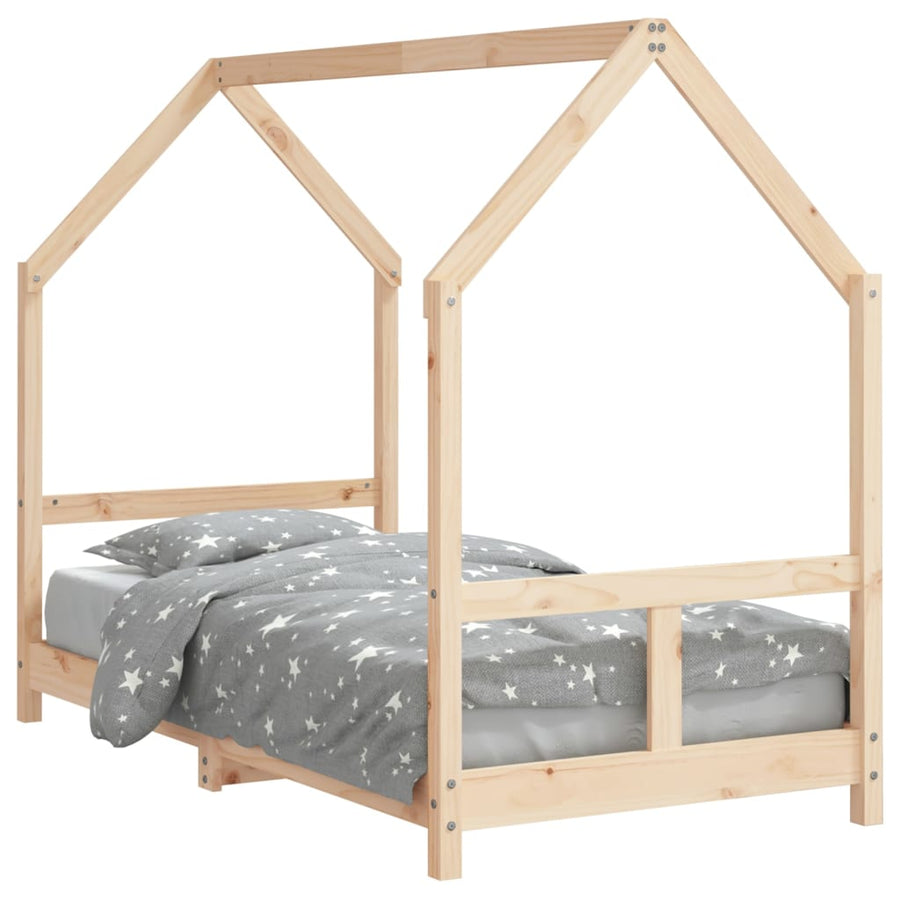 Kinderbedframe 80X160 Cm Massief Grenenhout