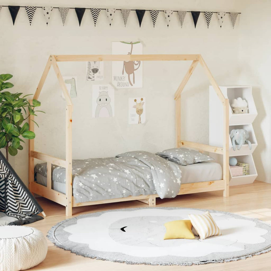 Kinderbedframe 80X160 Cm Massief Grenenhout