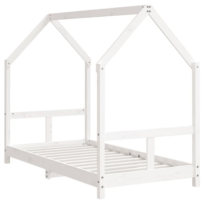 Kinderbedframe 80X160 Cm Massief Grenenhout Wit