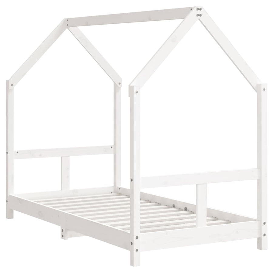 Kinderbedframe 80X160 Cm Massief Grenenhout Wit