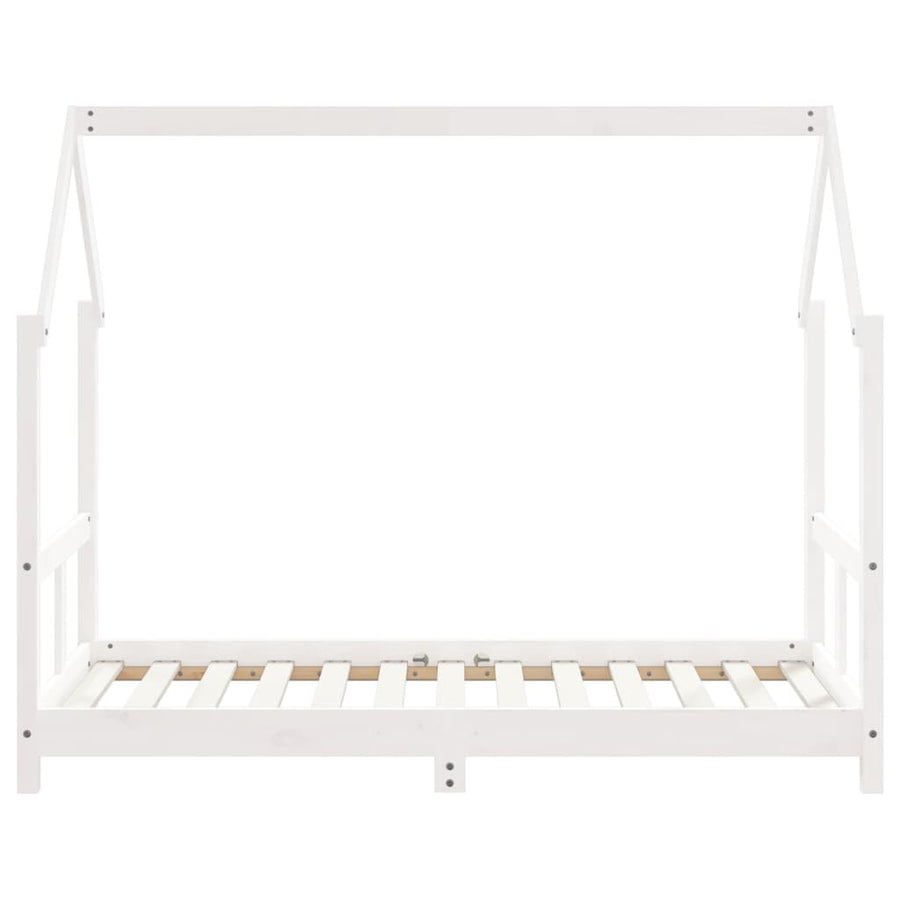 Kinderbedframe 80X160 Cm Massief Grenenhout Wit