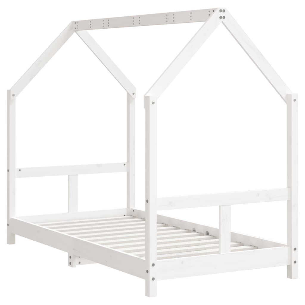 Kinderbedframe 80X160 Cm Massief Grenenhout Wit