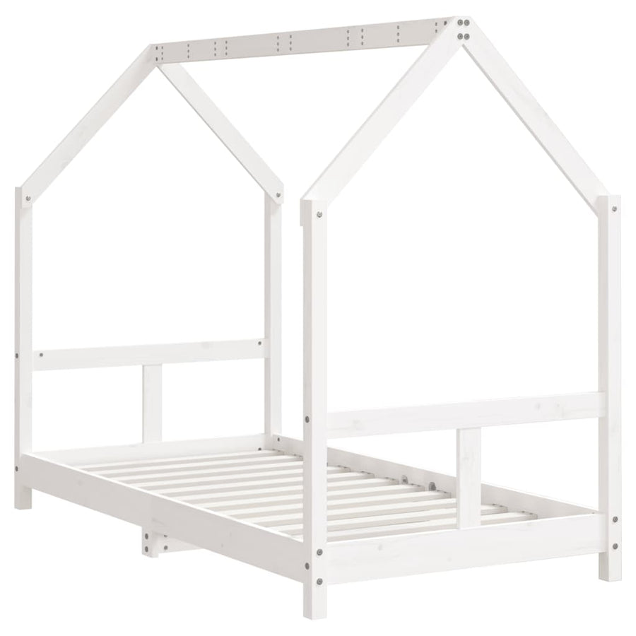 Kinderbedframe 80X160 Cm Massief Grenenhout Wit