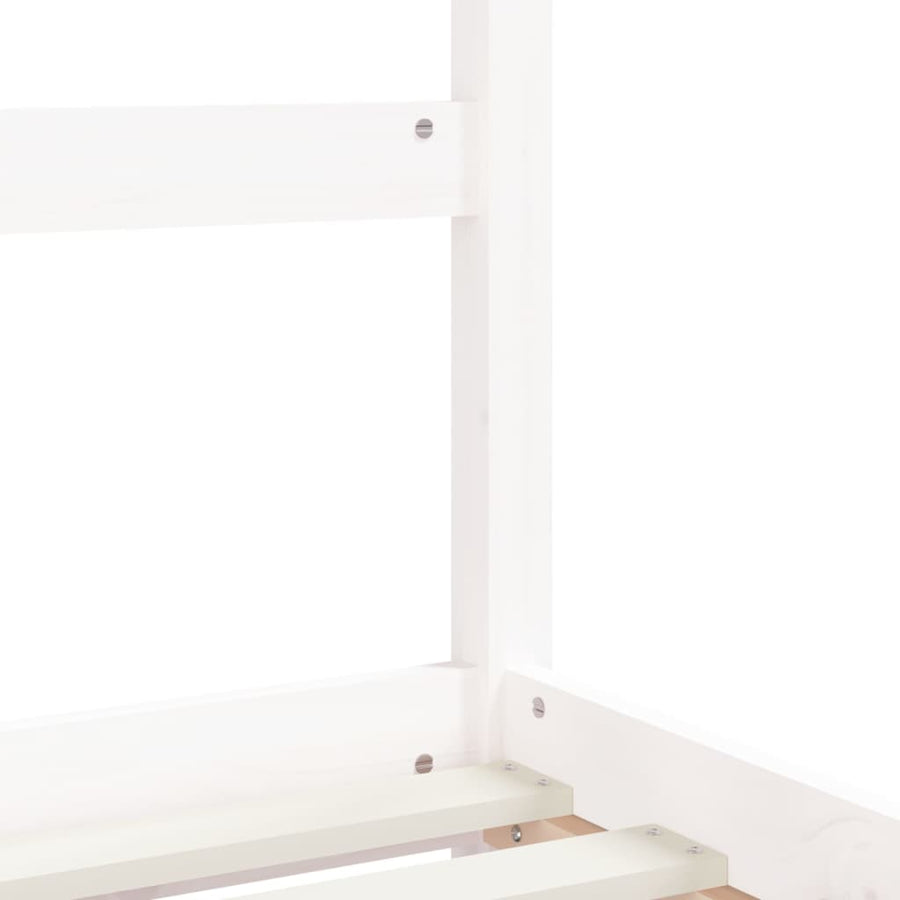 Kinderbedframe 80X160 Cm Massief Grenenhout Wit