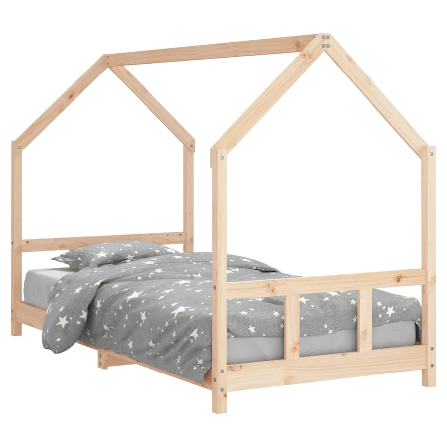Kinderbedframe 90X190 Cm Massief Grenenhout