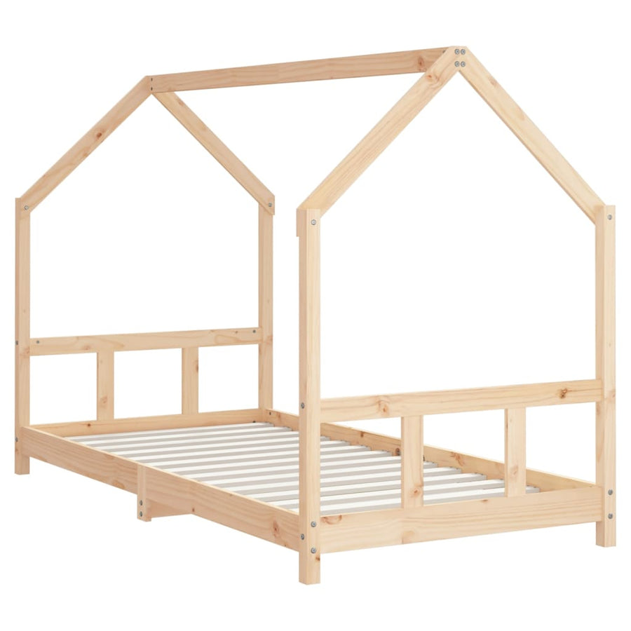 Kinderbedframe 90X190 Cm Massief Grenenhout