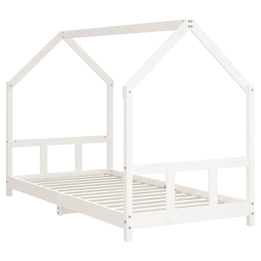 Kinderbedframe 90X190 Cm Massief Grenenhout Wit