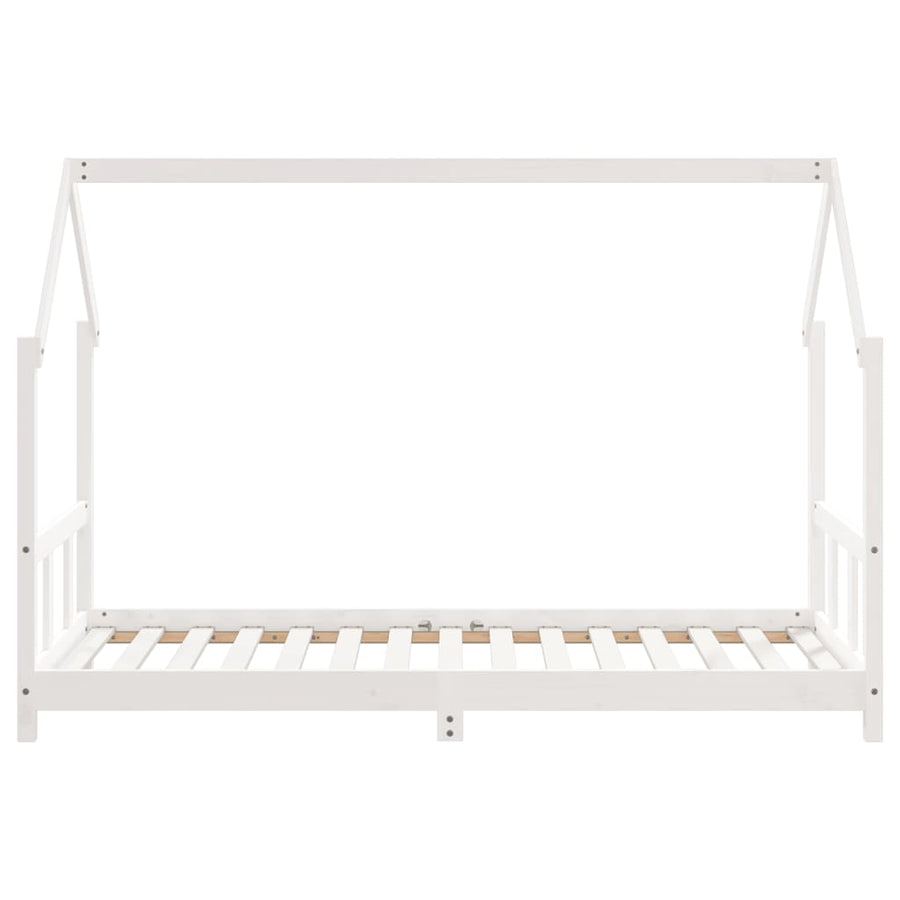 Kinderbedframe 90X190 Cm Massief Grenenhout Wit