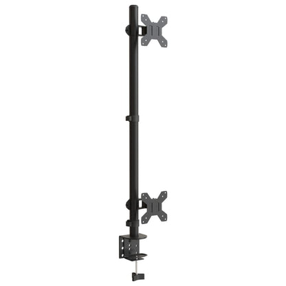 Monitorstandaard dubbel VESA 75/100 mm staal zwart