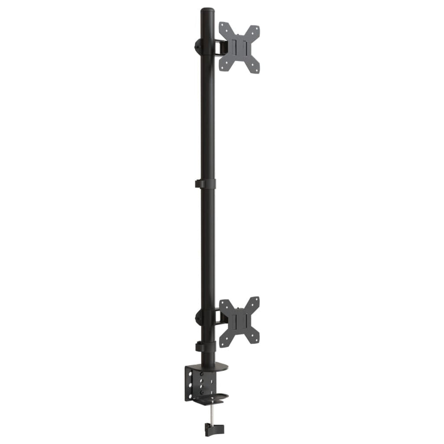 Monitorstandaard dubbel VESA 75/100 mm staal zwart