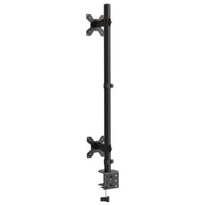 Monitorstandaard dubbel VESA 75/100 mm staal zwart